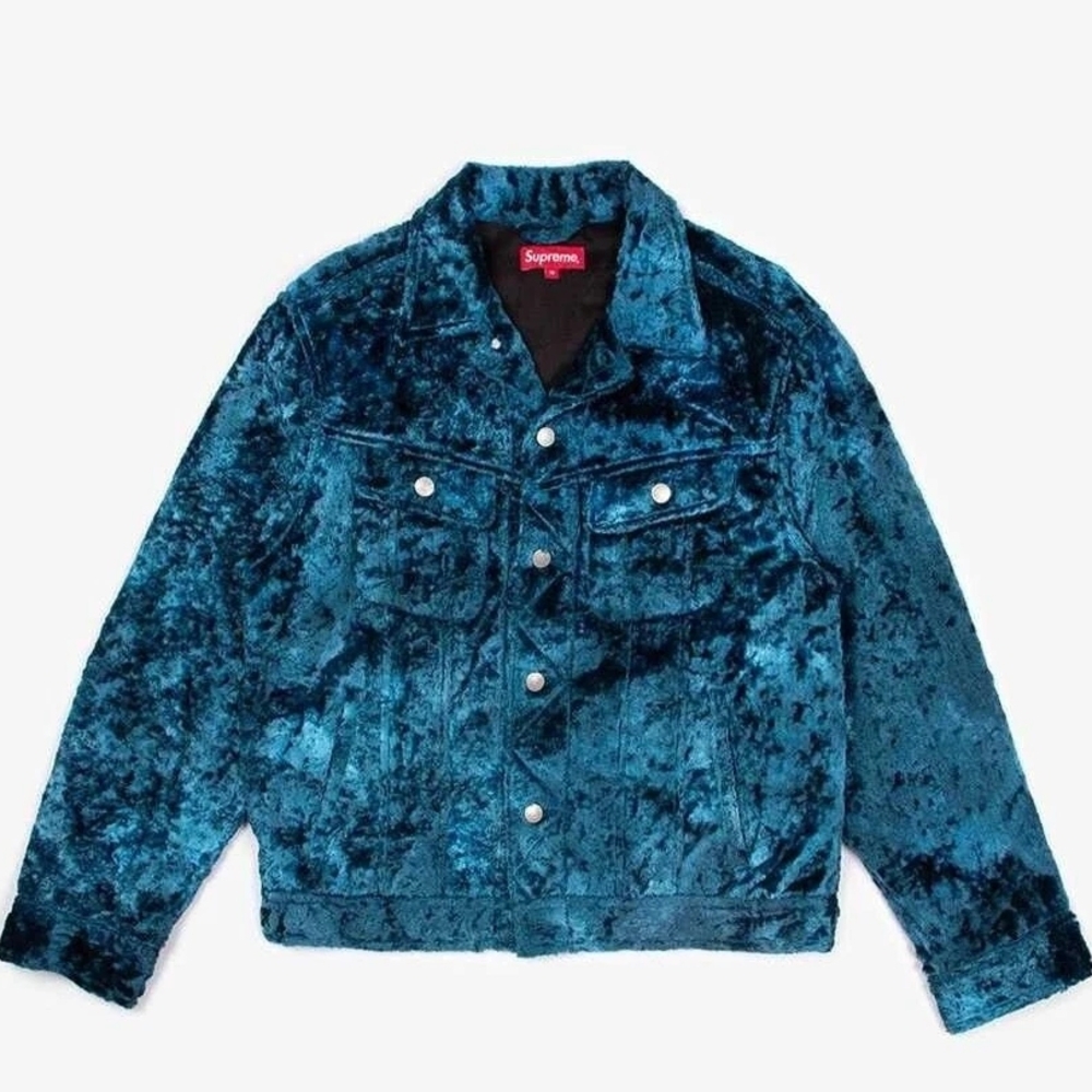 Supreme Men's Fuzzy Pile Trucker Jacket